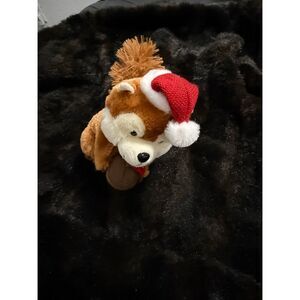Gemmy Plush Singing Santa Squirrel w/Nut "Im Gettin Nuttin' for Christmas"Works